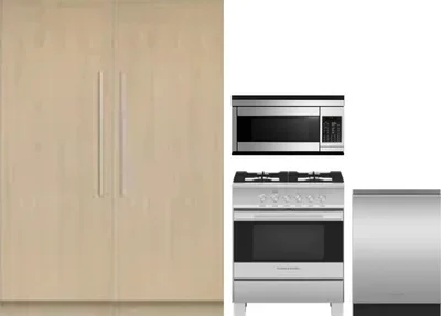 5 Piece Package Includes Refrigerator, Freezer, Range, Microwave And Dishwasher